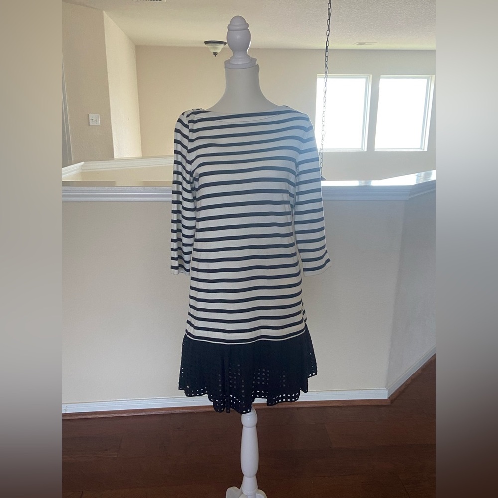 NEW KATE SPADE  - dot eyelet stripe dress. Tag attached
